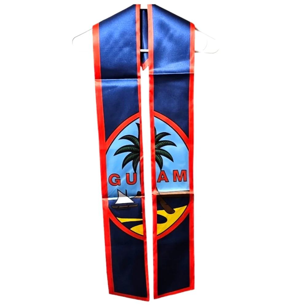 Graduation Sash - Blue w/‎ GUAM SEAL. Unisex Design - Picture 2 of 5